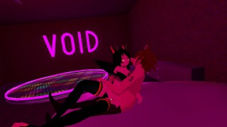 VRChat – 2 erp noobs go at it in a private void room